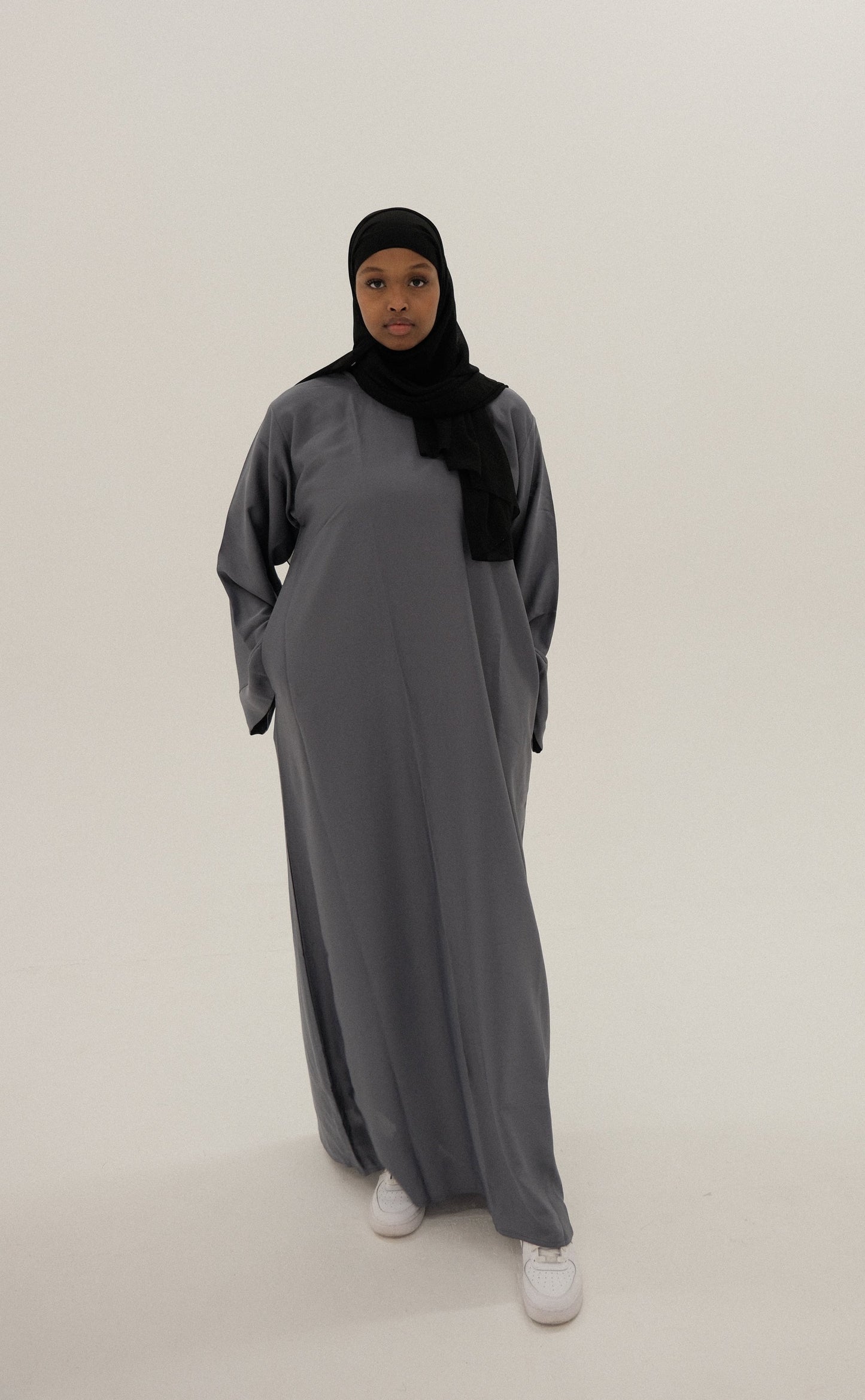 Wide Sleeves Blue Abaya