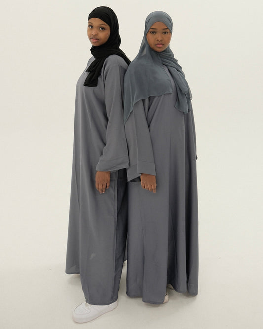 Wide Sleeves Blue Abaya